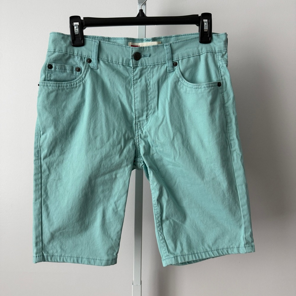 Levi's 18 Reg 29 Teal‎ 511 Slim Fit Twill Denim Shorts Casual Preppy Classic